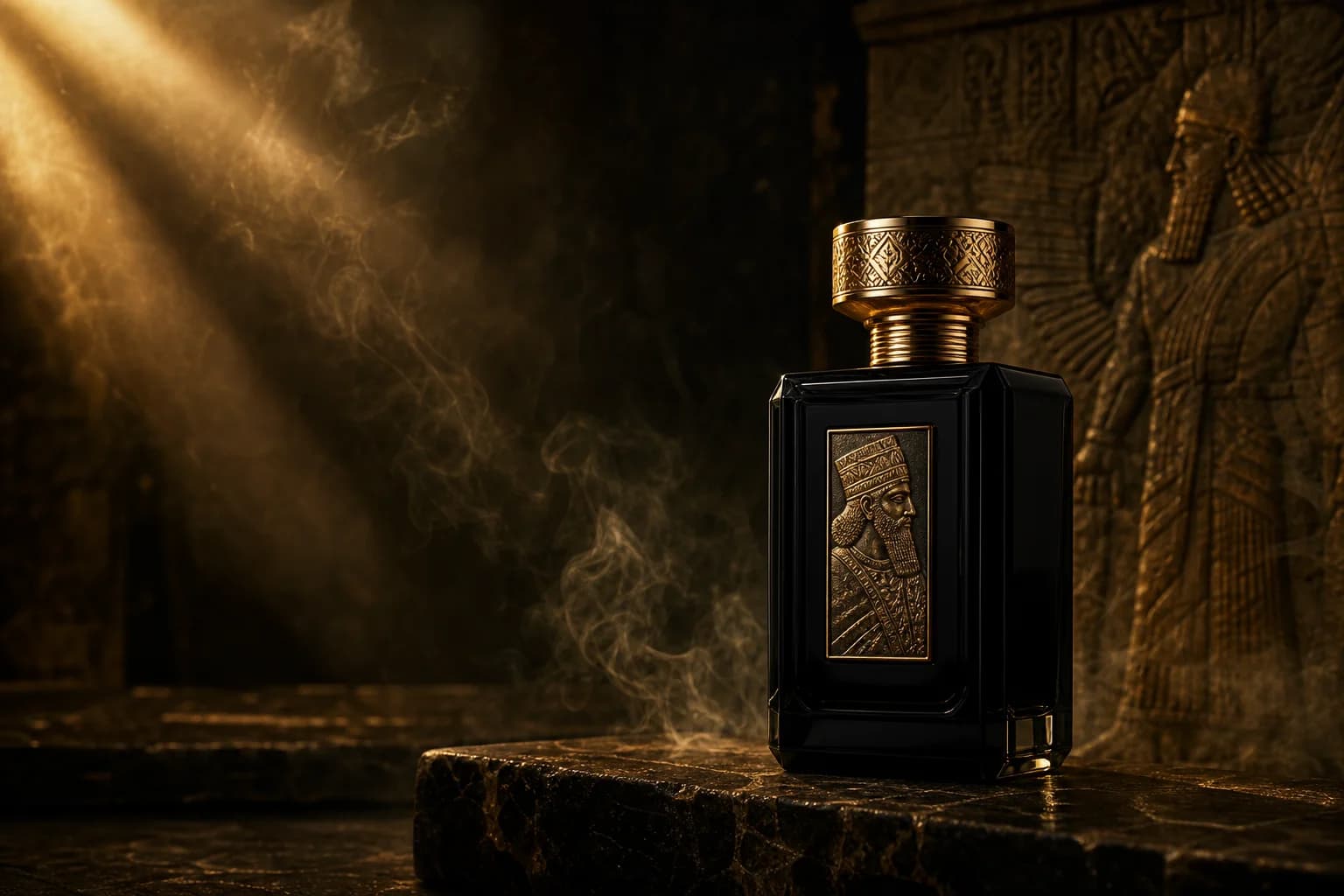 LIHYAN extrait de parfum flacon in golden light